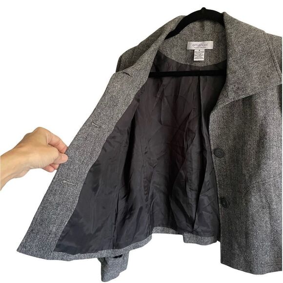 EMANUEL UNGARO Paris Cropped Wool Blazer Jacket 6 - Picture 6 of 11